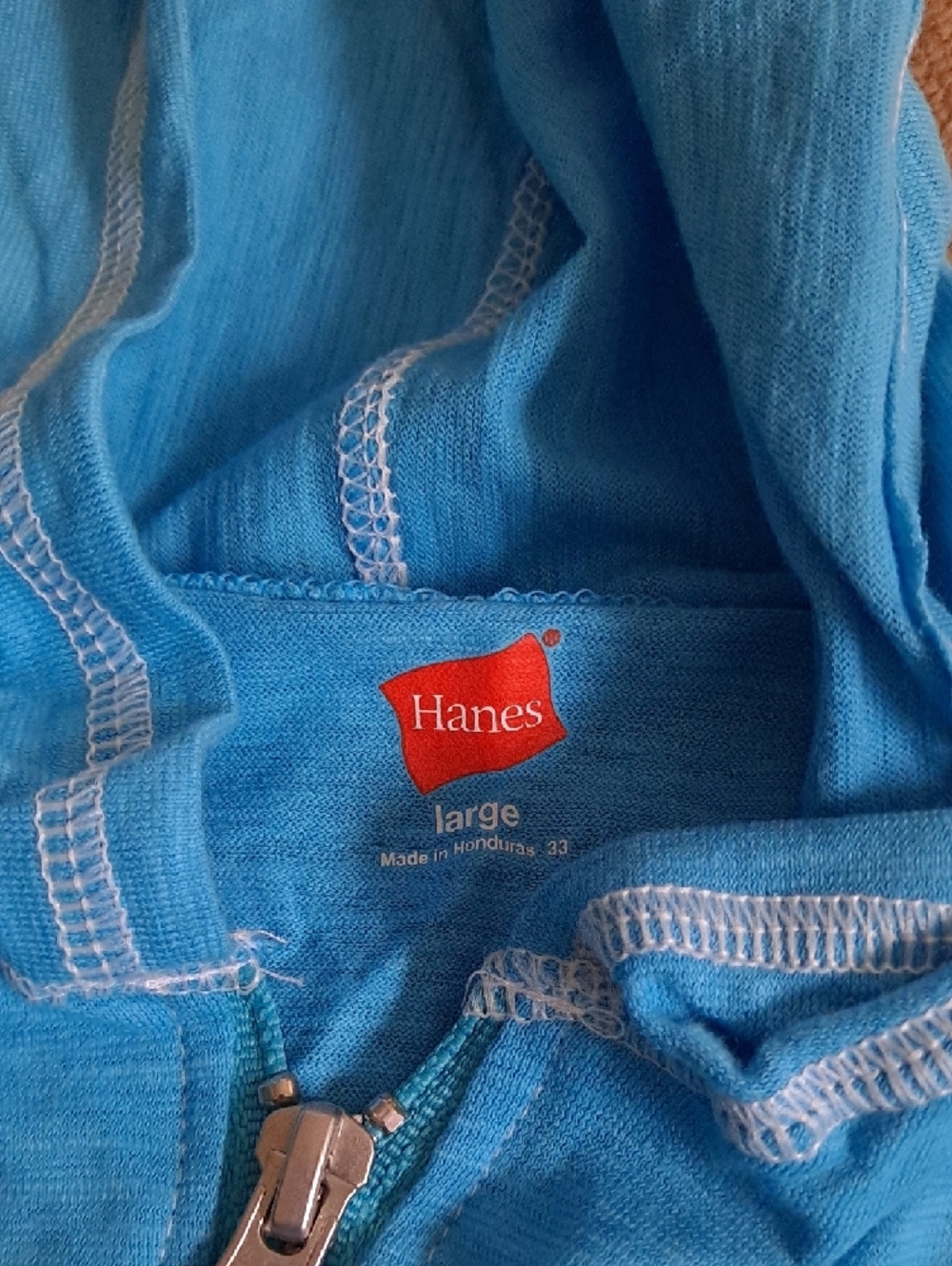 NEW Hanes Girls Bright Blue Zip-Up Hoodie - Picture 2 of 2